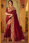 Eye Catching Maroon Color Soft Shining DORA VASTRAs SY 1150