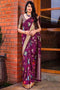 Brilliant Wine Color Soft Silk printed Designer Sarees for woven