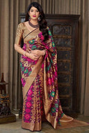 Blooming Multi Color Soft Silk Designer Sarees for woven