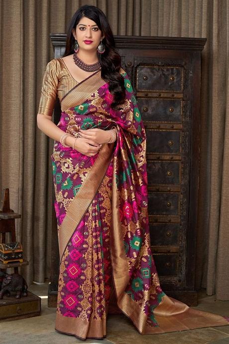 Blooming Multi Color Soft Silk Designer Sarees for woven