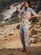 Attractive Heavy Printed Work Multi Color Cord Set