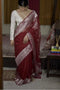 Maroon Color Hand Weaving Designer Soft Silk Sarees