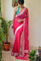 Captivating Gajari Color Soft Cotton Silk Designer Sarees