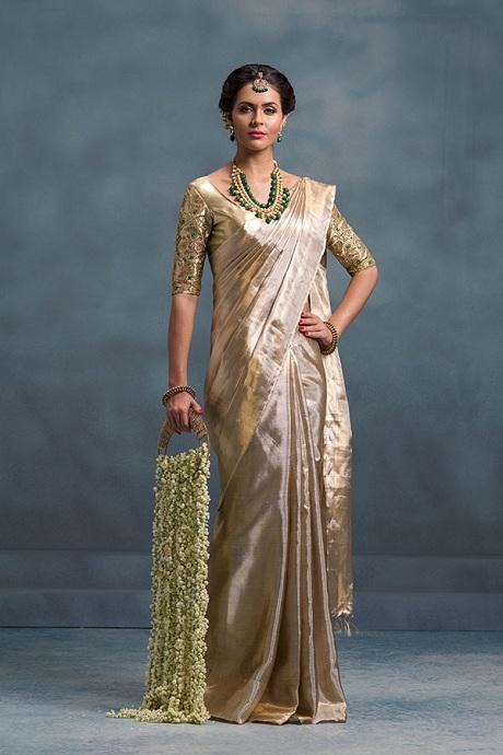 Magnificat Attractive Silver Colored One Piece Soft Silk Jacquard Saree SY 1625