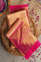 Peach Partywear Kanjivaram Silk Saree