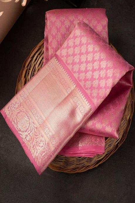 Pink Partywear Kanjivaram Silk Saree