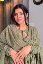 green color Beautiful Party Wear Online Gown 2025