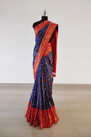 Stylish Orange And Blue Color Soft Silk Designer Sarees,Sari