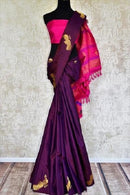 Surpassing Purple Color Soft Silk Designer Sarees