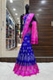 Imposing Blue And Rani Occasional Color Soft Silk Designer Sarees,Sari