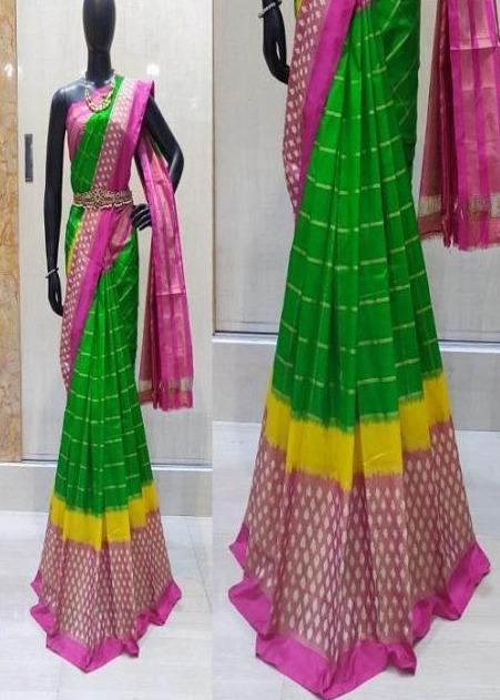 Trendy Green Color Soft Silk Designer Bandhani Sarees SY 969