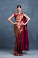 Unique Lichi Red Color Designer Soft Silk Sarees,Sari