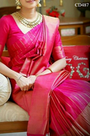 Pink Color Linen Designer Jacquard Saree SY 5114