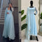Sky Blue Color Embroidery Work Salwar Suits