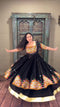 Appealing Black Color Embroidery Work Party Wear Dress