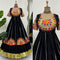 Appealing Black Color Embroidery Work Party Wear Dress