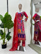 Alluring Red Color Heavy Anarkali Salwar Dress