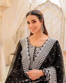 Admirable Black Color Designer Salwar Sarara Designs