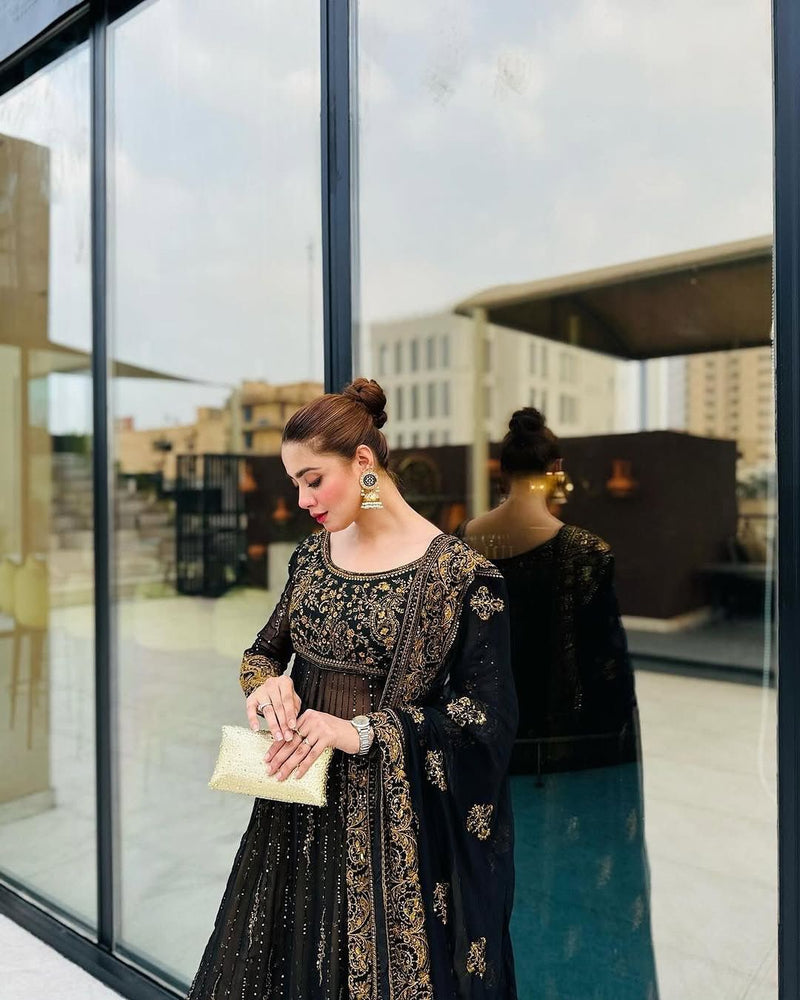 Admirable Balck Color Designer Salwar Designs
