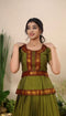 Antic Green Color Designer Attractive Gown Designs