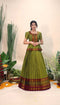 Amazing Green Color Heavy Work Kurti N Lehenga