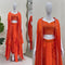 Attractive Festival Wear Orange Color Crop Top Suits