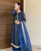 Actress Blue Color Designer Salwar Sarara Designs