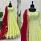 Actress Light Parrot Color Designer Heavy Salwar Suits