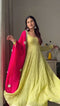 Actress Light Parrot Color Designer Heavy Salwar Suits