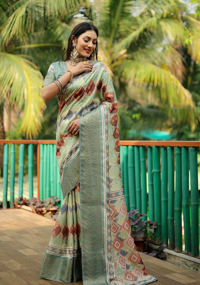 Printed designer saree collection from woman