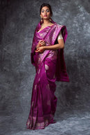 Surpassing Purple Rani Color Soft Silk Designer Pure Saree SY 1640