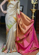 Swinging White Colored Soft Silk Pure Banarasi Saree SY 5417