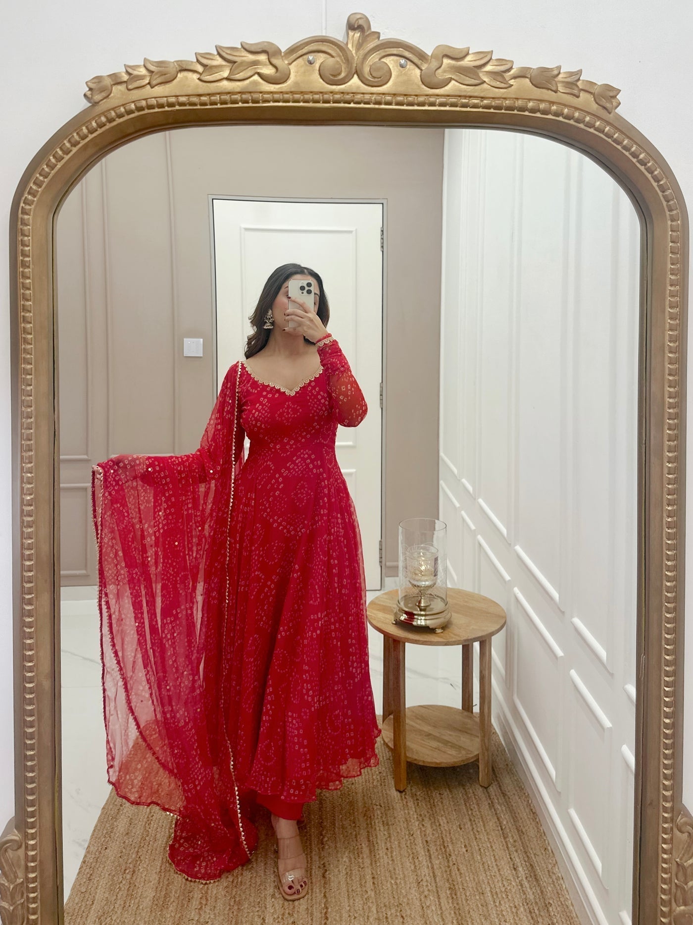 Amazing Pink Color Round Anarkali Flair Gown