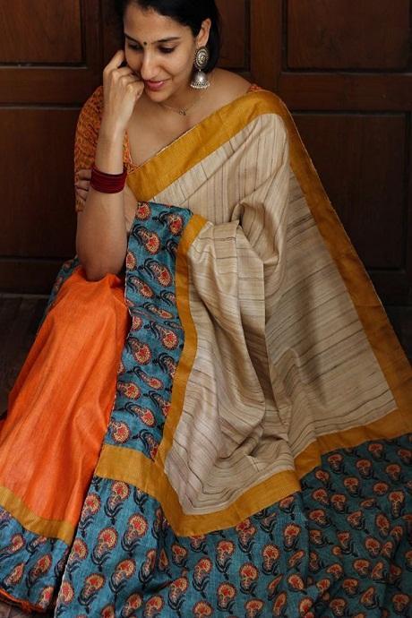 Fashionable Multi Color Soft Silk Handloom Sarees SY 1176