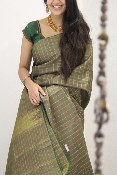 Classic Lemon Grey Color Designer Soft printed saree