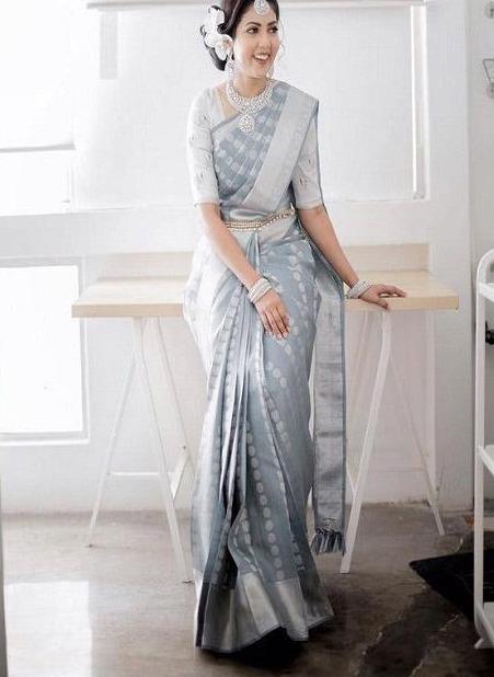 Traditional Kanchi Soft Silk Saree With  Banarasi work for Party Wear collection