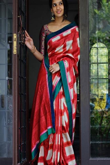 Glowing Multi Color Soft Silk Designer Saree