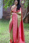 Fashionable Designer Green Rani colored Silk Fabric Saree SY 6508