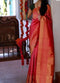 Vintage Orange Colour Banarasi Pure Soft Silk Jacquard Saree SY 5699