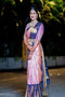 Immaculate Sky Pink Color Designer Soft Silk Saree