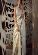 Classic off white cream Colour Banarasi Pure digital printed