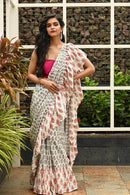 Fashionable Multi colored khadi Fabric Heavy Ruffle Saree SY 685