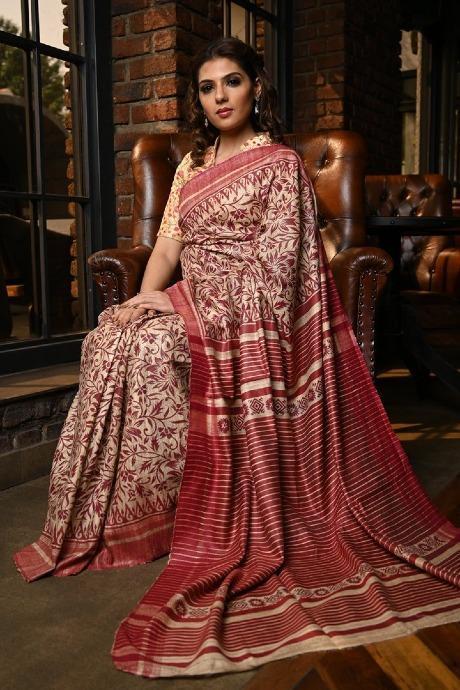 Elegant Multicolor Soft Handloom Printed Saree collection