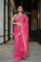 Designer One piece Pink Color Saree collection for part wear