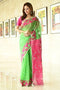 Charismatic Peach Linen Designer Multi Printed Sarees