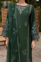 Ever Green 3Pc Embroidered Lawn Dress