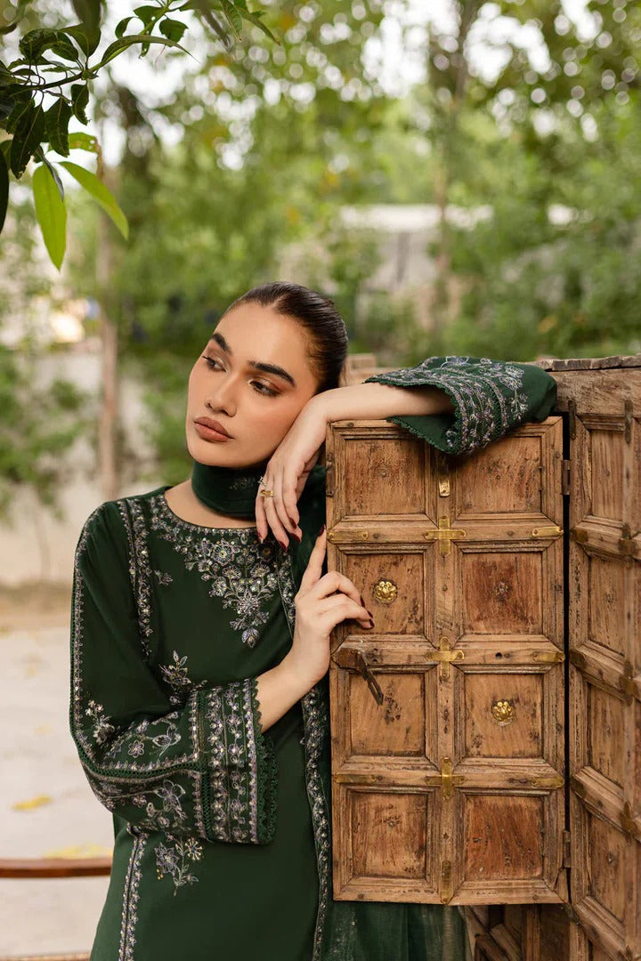 Ever Green 3Pc Embroidered Lawn Dress