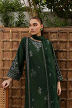 Ever Green 3Pc Embroidered Lawn Dress