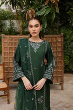 Ever Green 3Pc Embroidered Lawn Dress