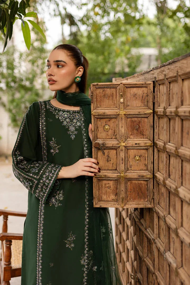 Ever Green 3Pc Embroidered Lawn Dress